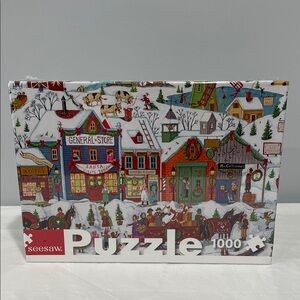 Seesaw 1000-Piece Christmas on Main Street Puzzle by artist Joseph Holodook